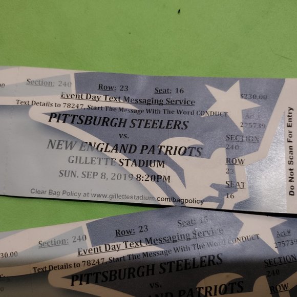 Patriots tickets UNUSED - Picture 4 of 4